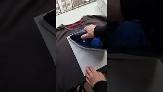 наклейка на ткань за 15 секунд #портной #шитье  #термотрансферы