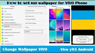 Change Wallpaper VIVO|How to set up wallpaper for VIVO|How to find wallpaper gallery in Android