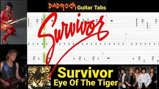 Eye Of The Tiger - Survivor - Guitar + Bass TABS Lesson