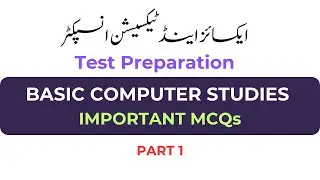 Computer MCQs Part 1 | Excise and Taxation Inspector Test Preparation