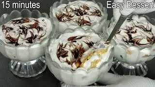 15 minutes Fruit Dessert Recipe | Dessert without Egg