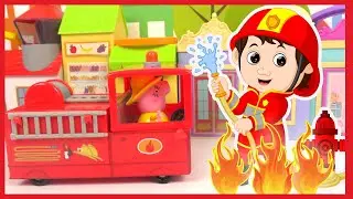 Bombeiros e caminhões de bombeiros para crianças com a Peppa Pig