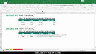 Find the highest value with multiple criteria using formula in Excel 2019