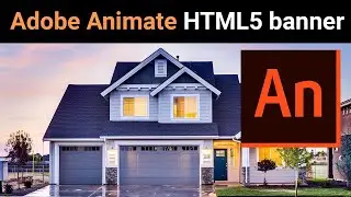 HTML5 animated banner in Adobe Animate CC 2020 - beginner tutorial.
