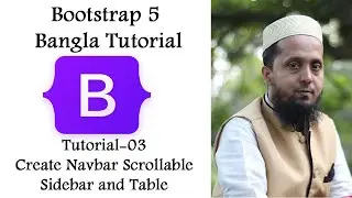 Bootstrap 5 Bangla Tutorial 03: Create Navbar Scrollable Sidebar and Table | Moneruzzaman