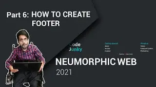 How To Create Footer Neumorphic Design Website In [HTML CSS] 2021  Part 6 | Code Fusion