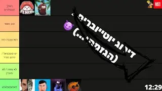 דירגתי יוטיוברים גדולים בישראל.. (נכנסתי בהם קשה..)