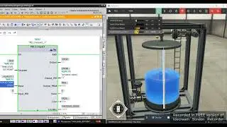 'TIA PORTAL PLCSIM ADV' COMM WITH 'FACTORY IO' , TANK LIQUID LEVEL PID SIMULATION WITHOUT PLC