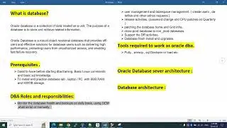 Oracle  DBA Architecture part 1