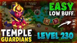 Defeating Temple Guardians Level 230 with Just 70 Buffs! - Hero Wars