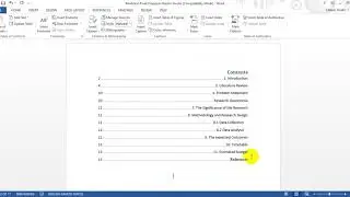 Making Table of Contents / H.H