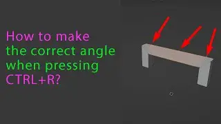Как сделать правильный угол при нажатии CTRL + R в Blender?