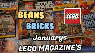 LEGO Star Wars, Dreams and Spiderman magazines.