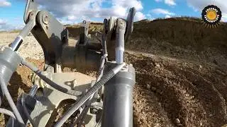 Bulldozer GoPro Ripper View. (Liebherr PR 776)