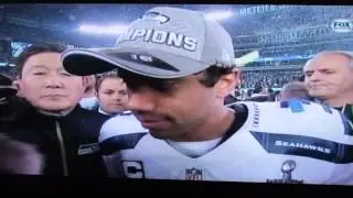 RUSSELL WILSON POST GAME INTERVIEW SUPER BOWL XLVIII 2014