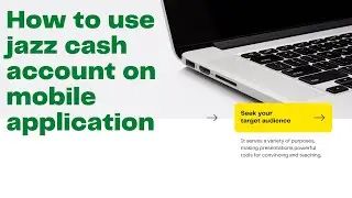 How to use jazz cash account on mobile application