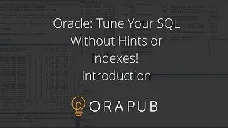 OraPub | Oracle: Tune Your SQL Without Hints or Indexes! - Long Introduction