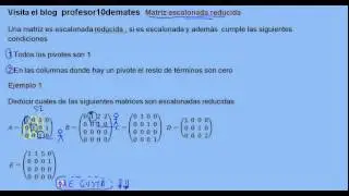 Reduced echelon matrix solved exercise