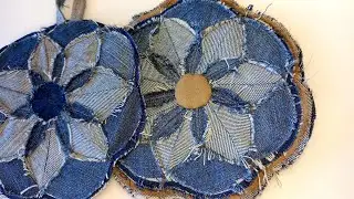 Without edge treatment. New life for old things. Denim oven mitts