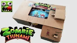 Cardboard DIY  ZOMBIE TSUNAMI GAME In Real Life