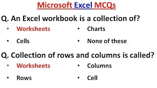 Top 50 MS Excel MCQ Question and Answer | Most Important MCQ's on MS Excel