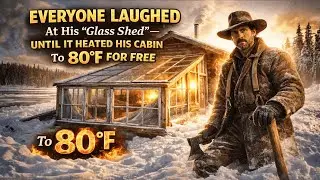 Everyone Laughed At His “Glass Shed” — Until It Heated His Cabin to 80°F for Free.