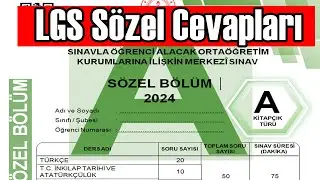 LGS Sözel Cevaplar (2024)