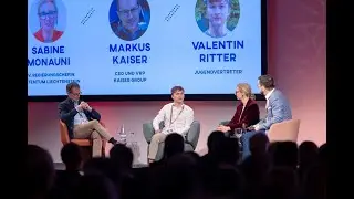 Markus Kaiser, Sabine Monauni und Valentin Ritter am Wirtschaftswunder Vaduz, 8. 11. 2023