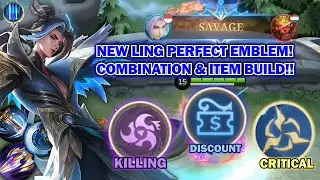 NEW LING PERFECT EMBLEM COMBINATION AUTO SAVAGE!! | LING BEST BUILD & EMBLEM TUTORIAL - MLBB