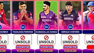 Unsold Players List in IPL Auction 2026