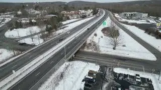 DJI 0274 Mini 3 Pro flies over Route 395 N in CT at exit 28.