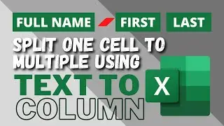 how to use text to columns in excel to divide one cell into two | splitting data in excel