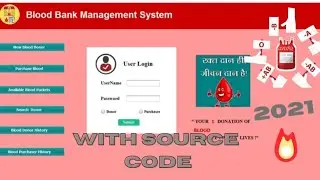 Blood Bank Management System in java using JFrame,Netbeans, MySql with source code | 2021 🔥