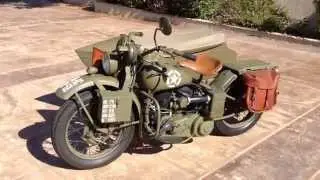 1942 Harley Davidson WLA and Sidecar For Sale