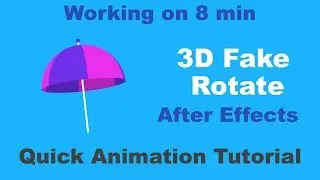 How to create fake 3d object rotate umbrella  Using After Effects Tutorial