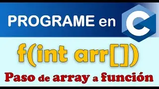 Paso de arreglos a función