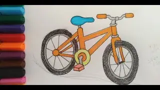 КАК НАРИСОВАТЬ ВЕЛОСИПЕД/HOW TO DRAW A BICYCLE/VELOSIPED RASMINI  CHIZISH/СУРОТ ТАРТУУ/СУРЕТ САЛУ