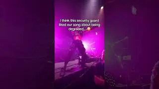 Security guard likes our song about being degraded…? 😳🫢 #emo #rock #rockmusic #hardrock #livemusic