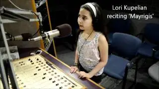 Lori Kupelian reciting Mayrigis on Armenian Radio Hour of NJ
