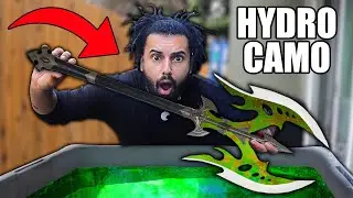 We MADE DIY CUSTOM WEAPON CAMOS WITH HYDRO DIPPING!!! (INSANE DIY GLOW IN THE DARK CUSTOM CAMOS)