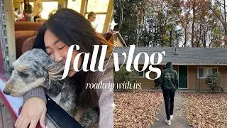 cozy fall couple vlog 🧸🍂 campfires, scenic train ride, small town diners