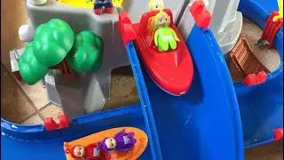 River WATER BOAT RIDE Learning LETTERS with TELETUBBIES Toys!