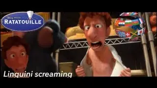 Ratatouille - Linguini Screaming Scene (multilanguage)