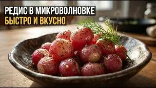 Закуска - редиска в микроволновке, в сто раз вкуснее обычной.