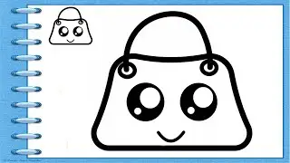 HOW TO DRAW A CUTE BAG / EASY AND SIMPLE / LEARNING TO DRAW