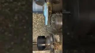 A CNC lathe produces a perfect part with top accuracy and gloss. 