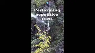 Highline Backup Fall: Experiment and simulation