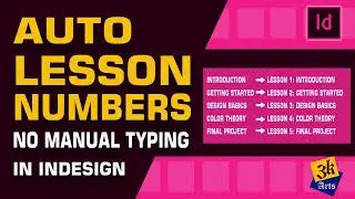 Stop Numbering Manually! InDesign Auto Lesson Numbering Hack