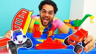 Compras no Mercado do Inglês com Blaze Monster Machines! Vídeo Infantil 🚗🛒