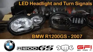 BMW R1200GS 2007 LED Headlight and Turn Signals